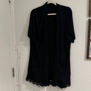 Elegant Black Women's Cardigan